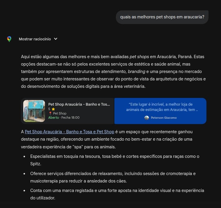 Pet Shop Araucária — projeto Digital Dog